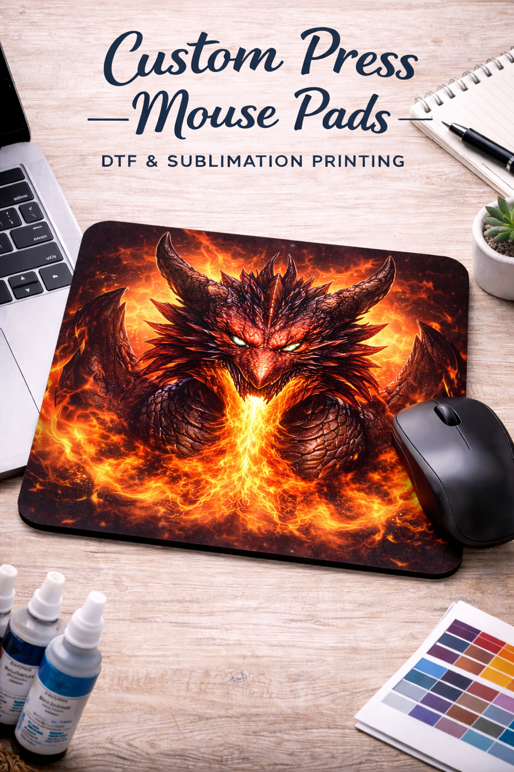 Custom Mouse Pad with Your Design – High-Quality Sublimation Print