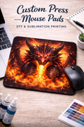 Custom Mouse Pad with Your Design – High-Quality Sublimation Print